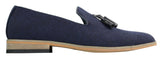Galax GH3126 - Mocassins masculinos de condução com borla, estilo slip-on, leves e elegantes, nas cores preto e azul, estilo italiano.