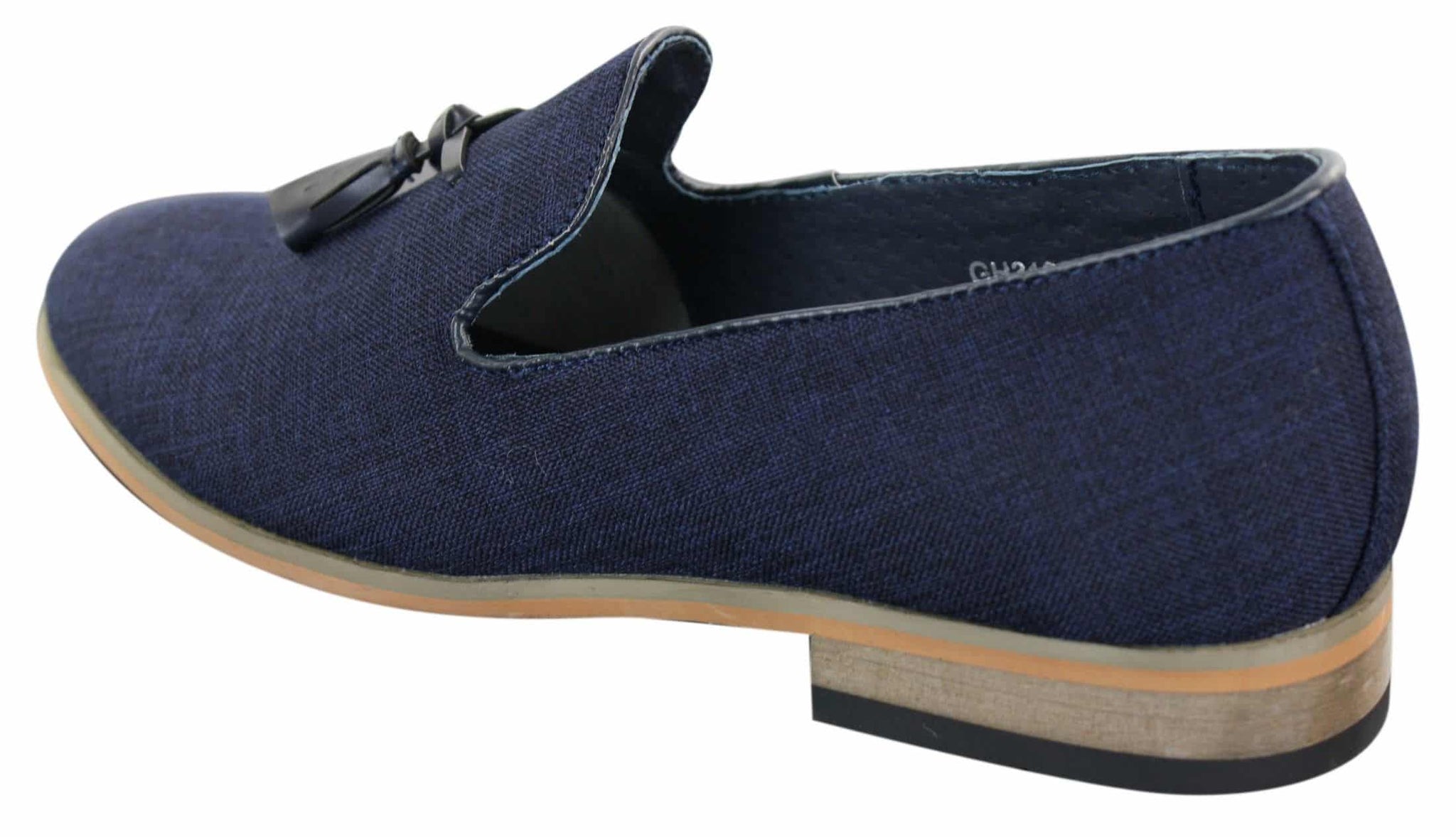 Galax GH3126 - Mocassins masculinos de condução com borla, estilo slip-on, leves e elegantes, nas cores preto e azul, estilo italiano.