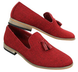 Galax GH3126 - Mocassins masculinos de condução com borla, estilo slip-on, leves e elegantes, nas cores preto e azul, estilo italiano.