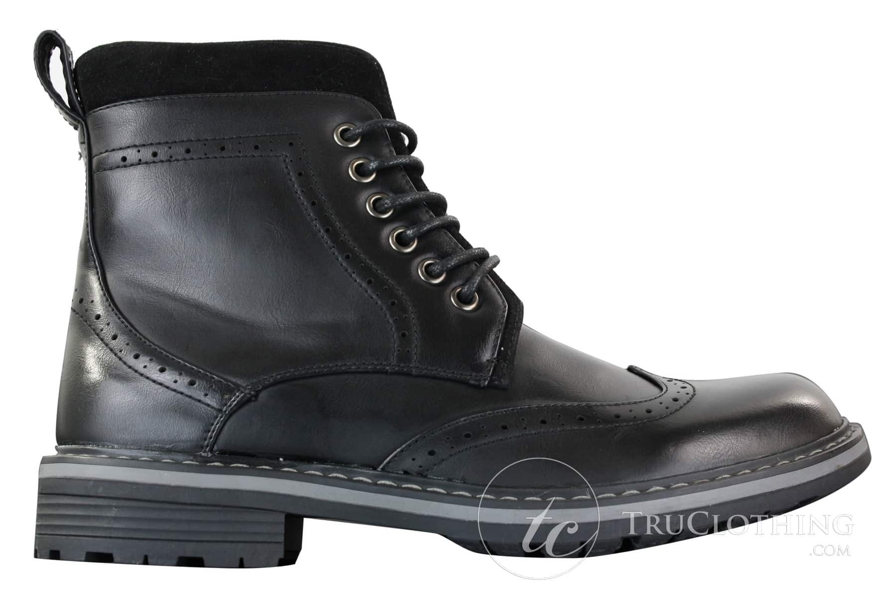 Botas masculinas Galax GLX3521, estilo brogue, em couro e camurça marrom e preto, com cadarço, modelo cowboy, elegantes e casuais.