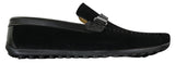 Galax ZD71 - Mocassim Masculino de Camurça PU com Fivela para Dirigir
