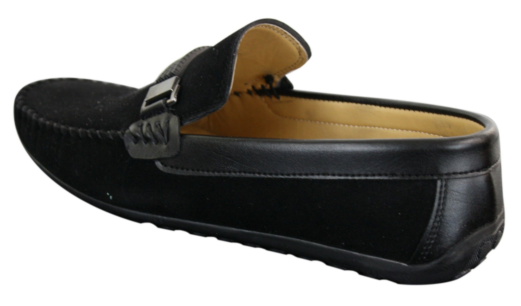 Galax ZD71 - Mocassim Masculino de Camurça PU com Fivela para Dirigir