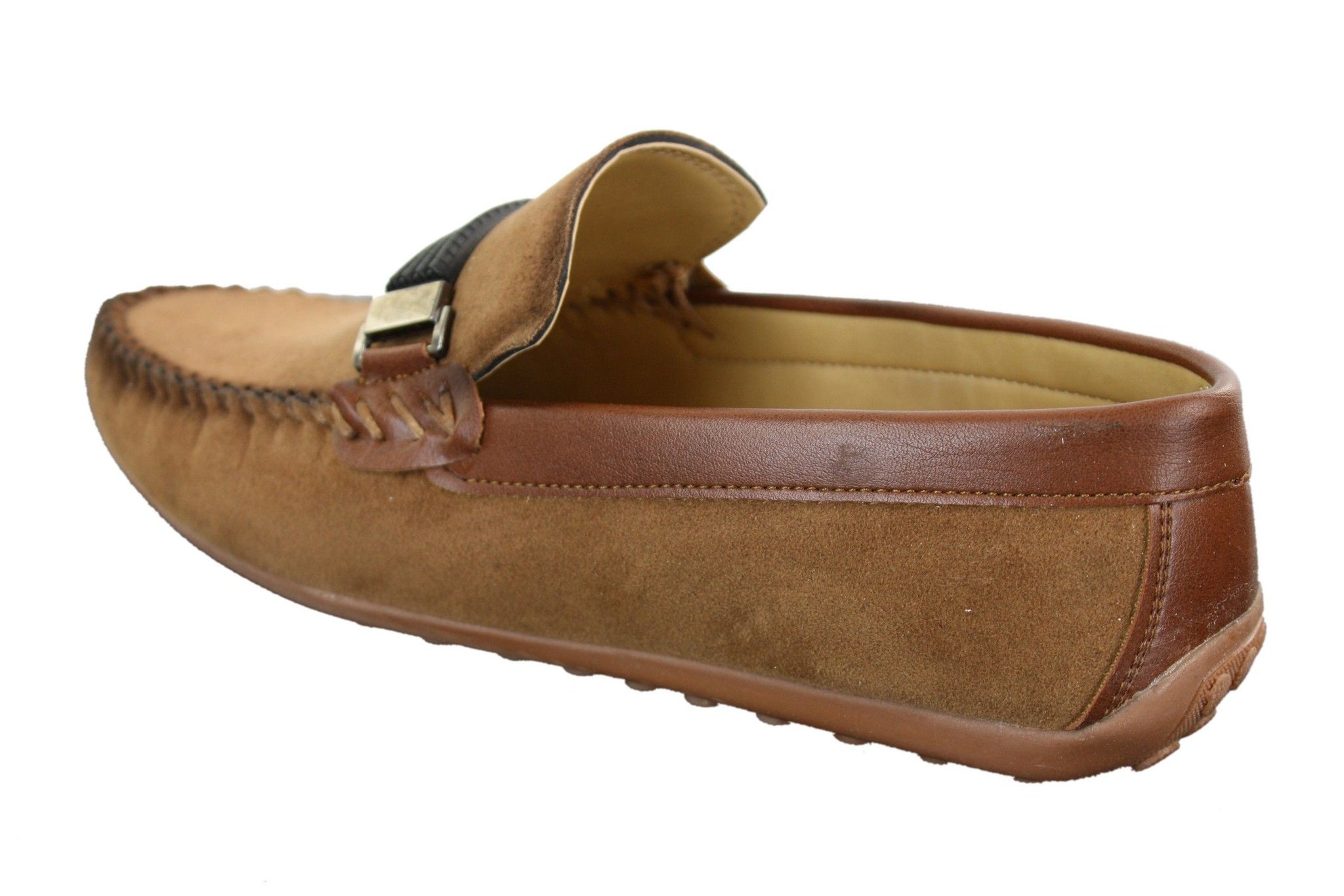 Galax ZD71 - Mocassim Masculino de Camurça PU com Fivela para Dirigir