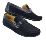 Galax ZD71 - Mocassim Masculino de Camurça PU com Fivela para Dirigir