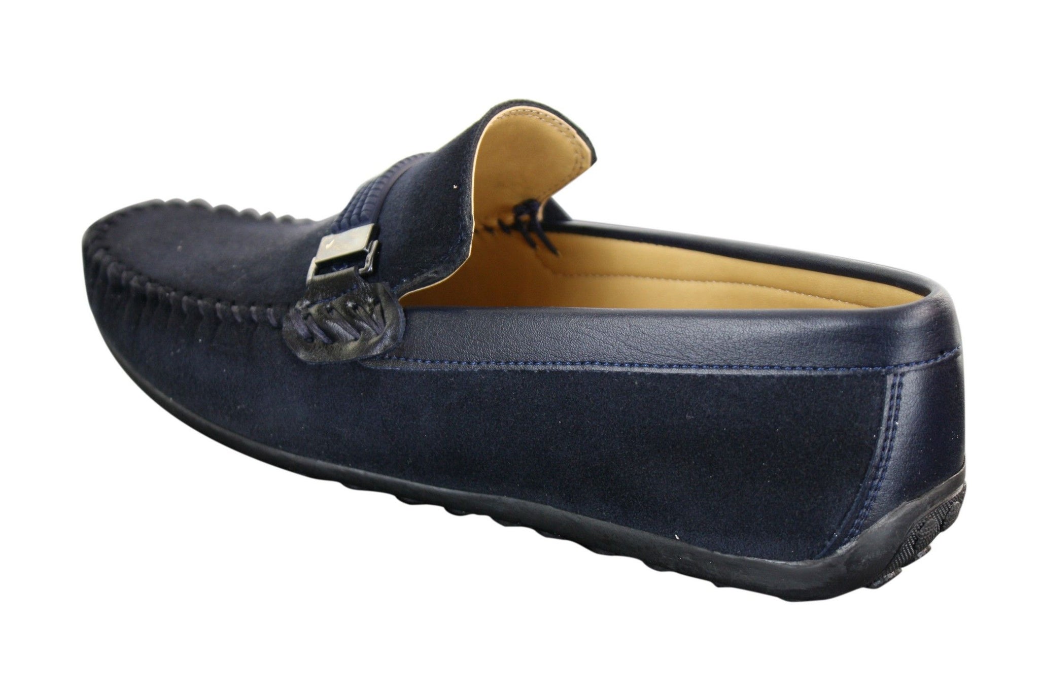 Galax ZD71 - Mocassim Masculino de Camurça PU com Fivela para Dirigir