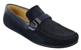 Galax ZD71 - Mocassim Masculino de Camurça PU com Fivela para Dirigir