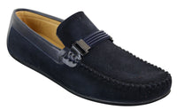 Galax ZD71 - Mocassim Masculino de Camurça PU com Fivela para Dirigir
