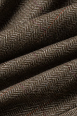 Terno masculino de tweed verde-oliva xadrez
