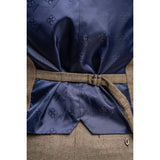 Gaston - Colete masculino de tweed xadrez verde-oliva