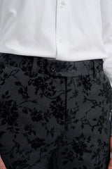 Georgi - Calças pretas florais para homem