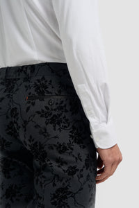 Georgi - Calças pretas florais para homem