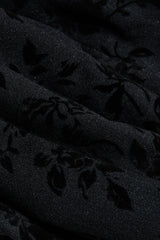 Terno masculino preto de veludo com estampa paisley, 3 peças