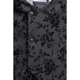Georgi - Colete masculino preto com estampa floral