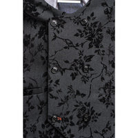Georgi - Colete masculino preto com estampa floral