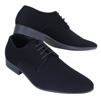 Sapatos masculinos pretos de camurça sintética e nobuck