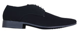 Sapatos masculinos pretos de camurça sintética e nobuck