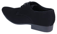 Sapatos masculinos pretos de camurça sintética e nobuck