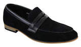 Mocassins masculinos de camurça, estilo mocassim, elegantes e casuais, de designer italiano.