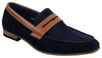 Mocassins masculinos de camurça, estilo mocassim, elegantes e casuais, de designer italiano.
