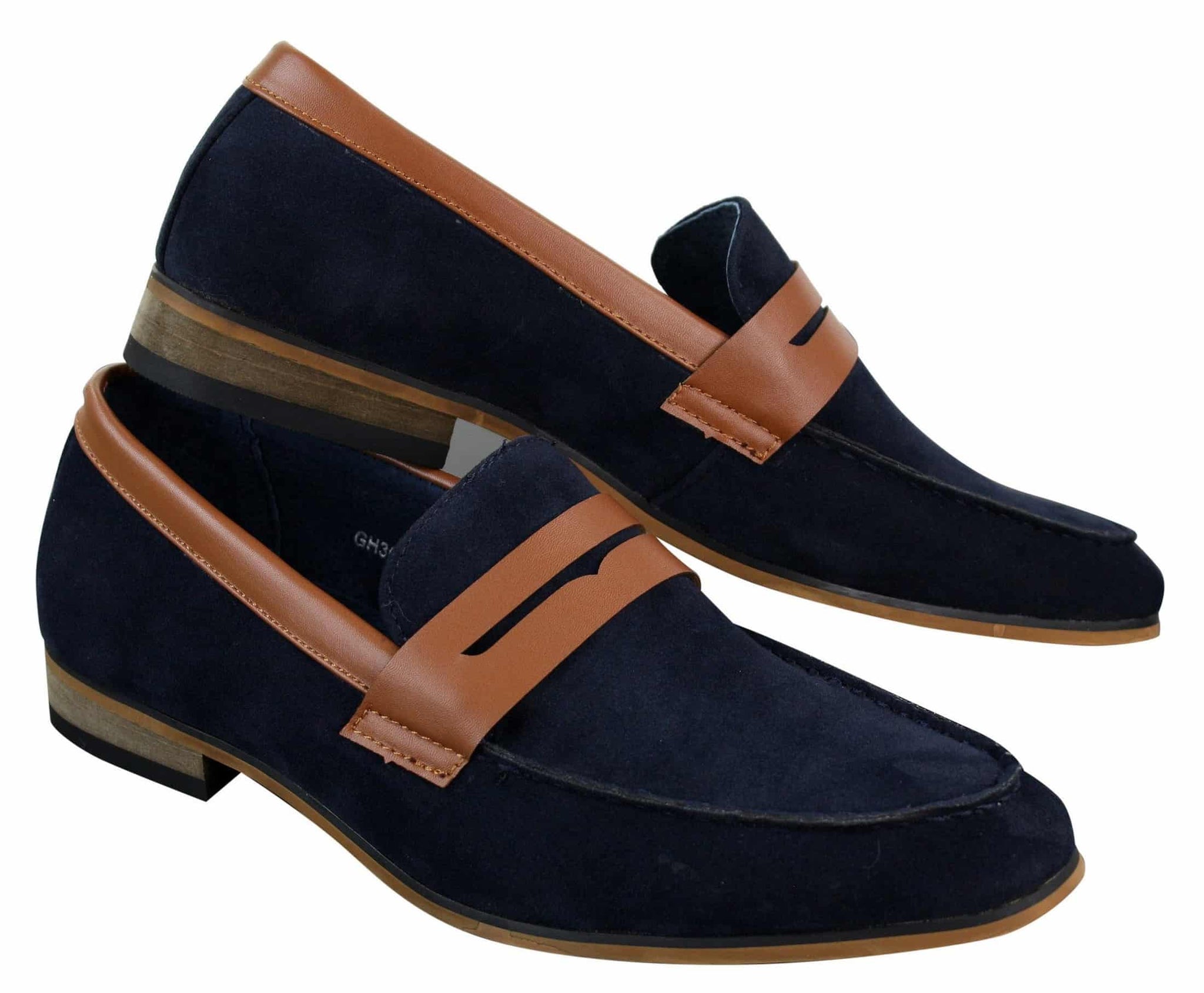 Mocassins masculinos de camurça, estilo mocassim, elegantes e casuais, de designer italiano.