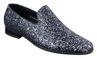 Sapatos de festa masculinos brilhantes com glitter