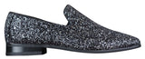 Sapatos de festa masculinos brilhantes com glitter
