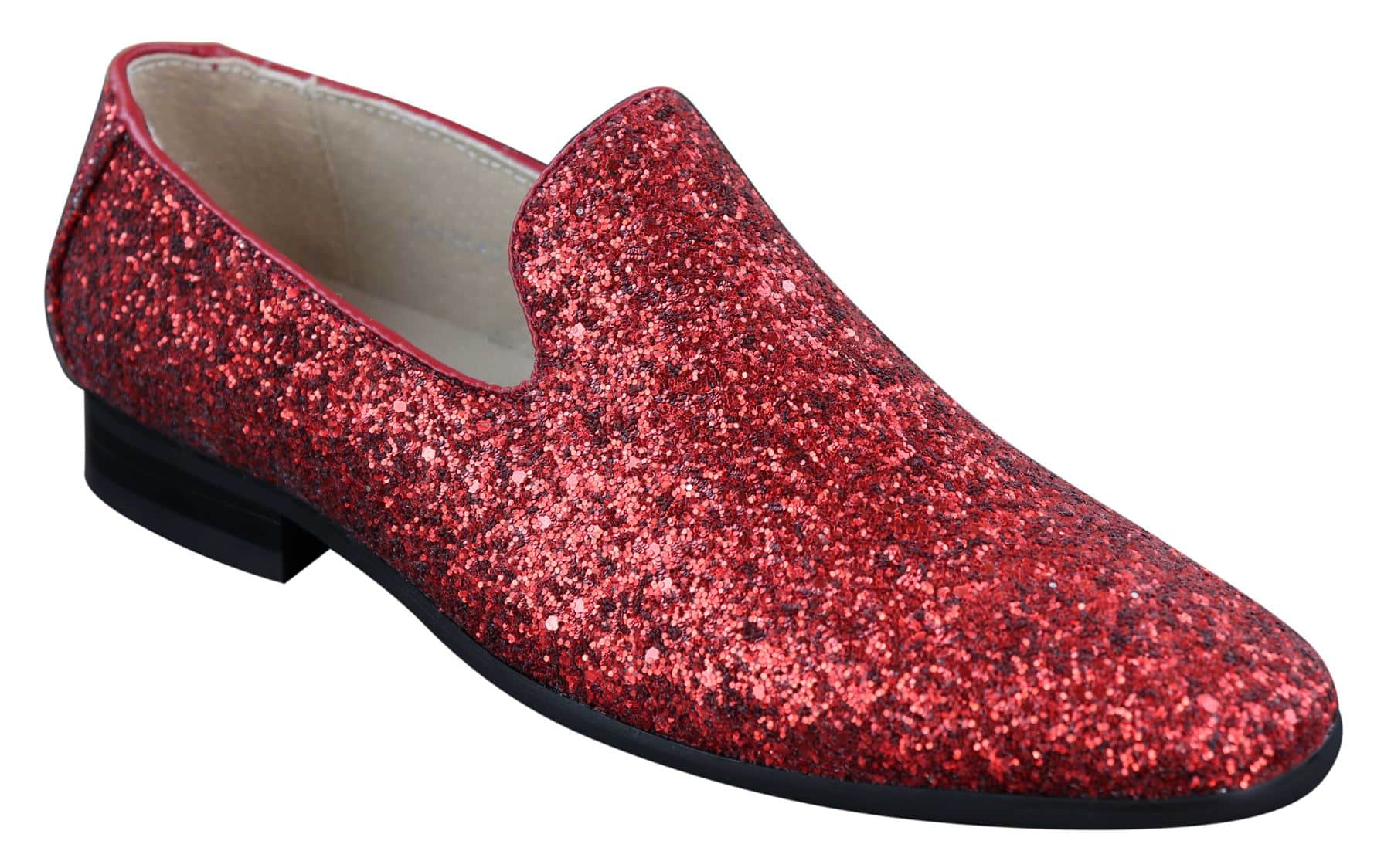 Sapatos de festa masculinos brilhantes com glitter