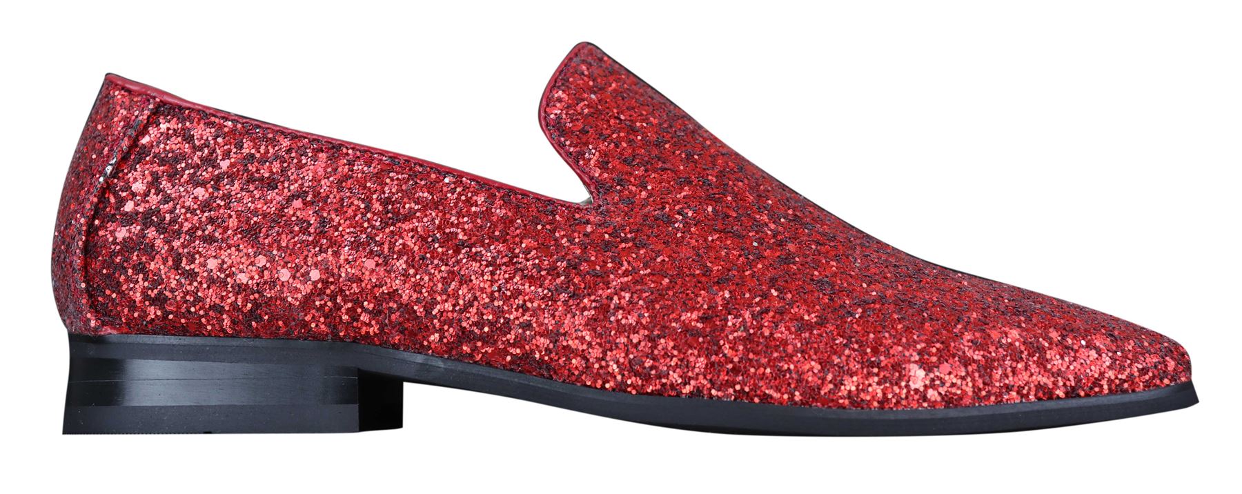 Sapatos de festa masculinos brilhantes com glitter