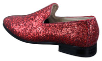 Sapatos de festa masculinos brilhantes com glitter