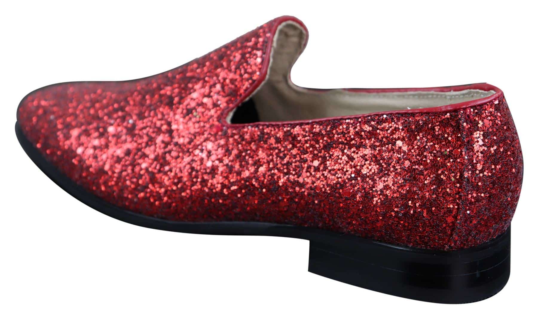 Sapatos de festa masculinos brilhantes com glitter
