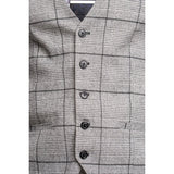 Ghost - Colete masculino xadrez em tweed cinza