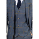 Gisborne - Blazer xadrez azul-marinho masculino