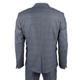 Gisborne - Blazer xadrez azul-marinho masculino