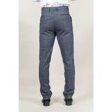 Gisborne - Calças xadrez azul-marinho para homem