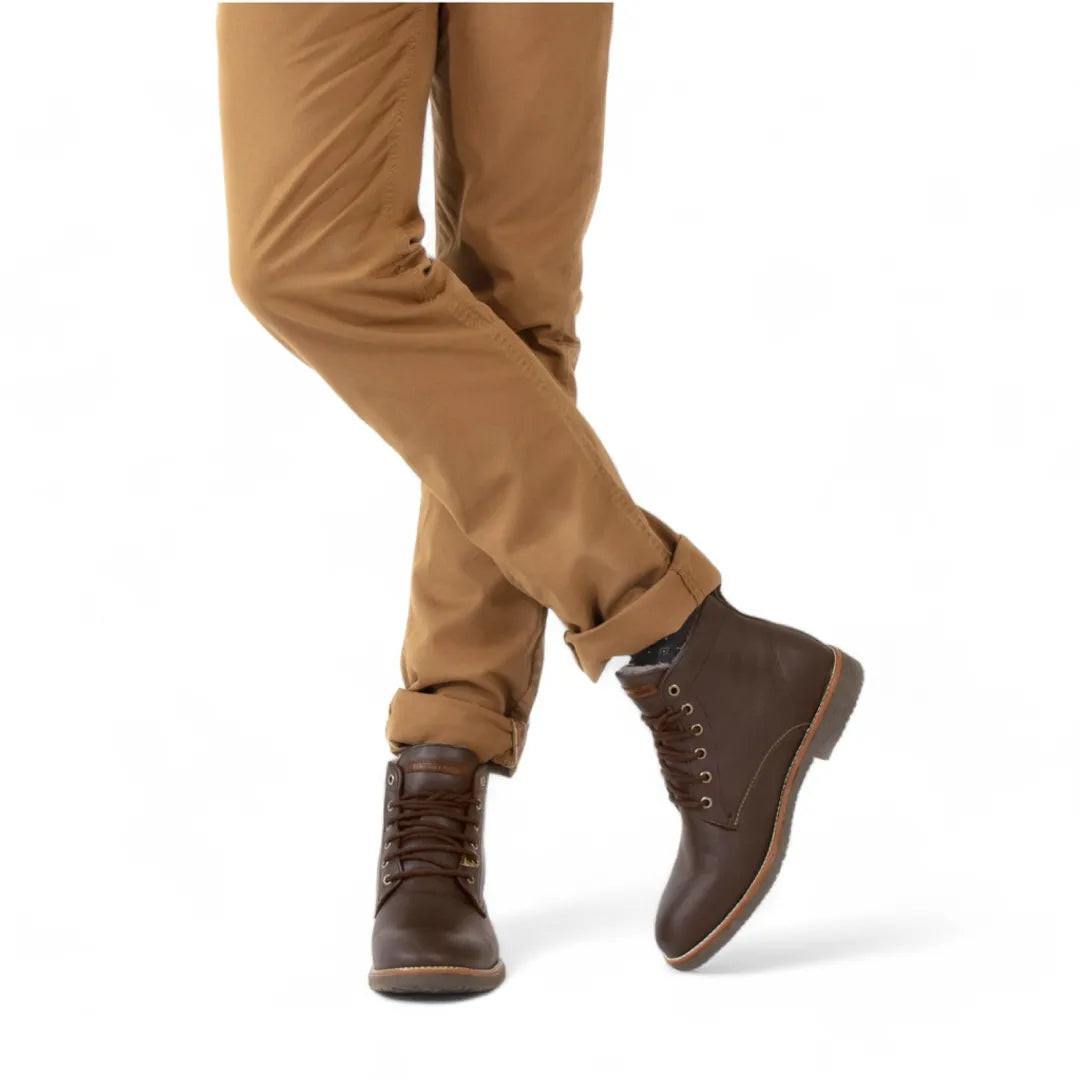 Botas de cano curto Glasgow Igloo C1 masculinas em couro marrom
