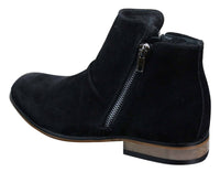Botas Chelsea masculinas de camurça italiana, modelo slip-on com zíper, estilo casual elegante, para o deserto.