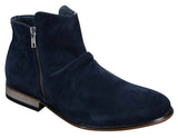 Botas Chelsea masculinas de camurça italiana, modelo slip-on com zíper, estilo casual elegante, para o deserto.