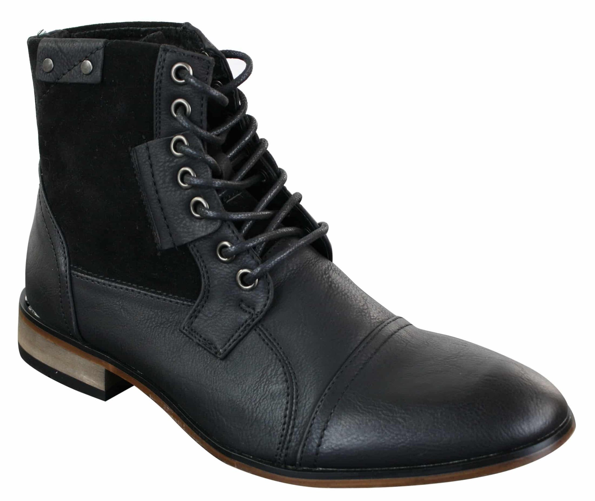Botas Galax GLX3516 masculinas estilo retrô vintage urbano, cano curto, em couro camurça com cadarço, para um visual elegante e casual.