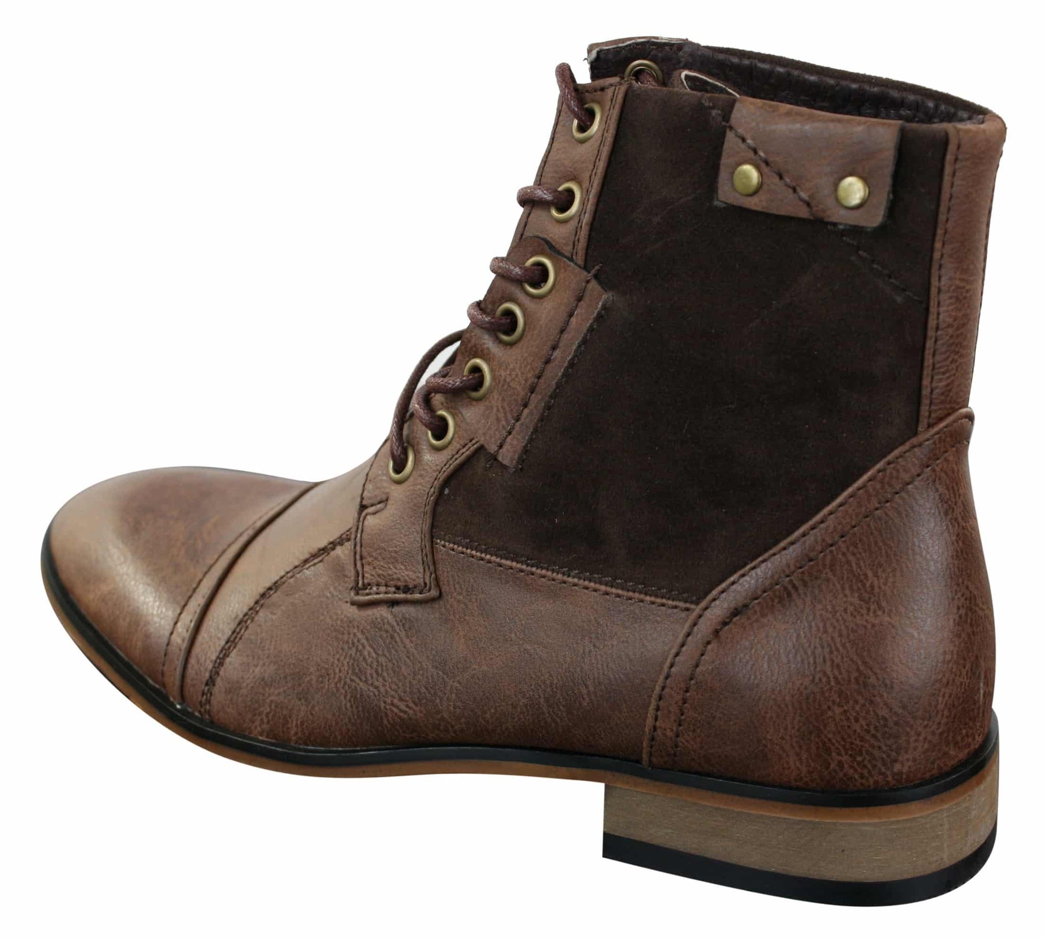 Botas Galax GLX3516 masculinas estilo retrô vintage urbano, cano curto, em couro camurça com cadarço, para um visual elegante e casual.