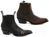 Botas de cano curto estilo cowboy masculinas Grinders Maverick em couro legítimo para montaria western cubana