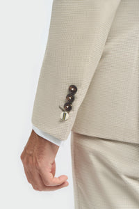 Hampton - Terno masculino bege de 3 peças