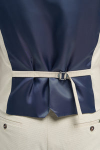 Hampton - Terno masculino bege de 3 peças