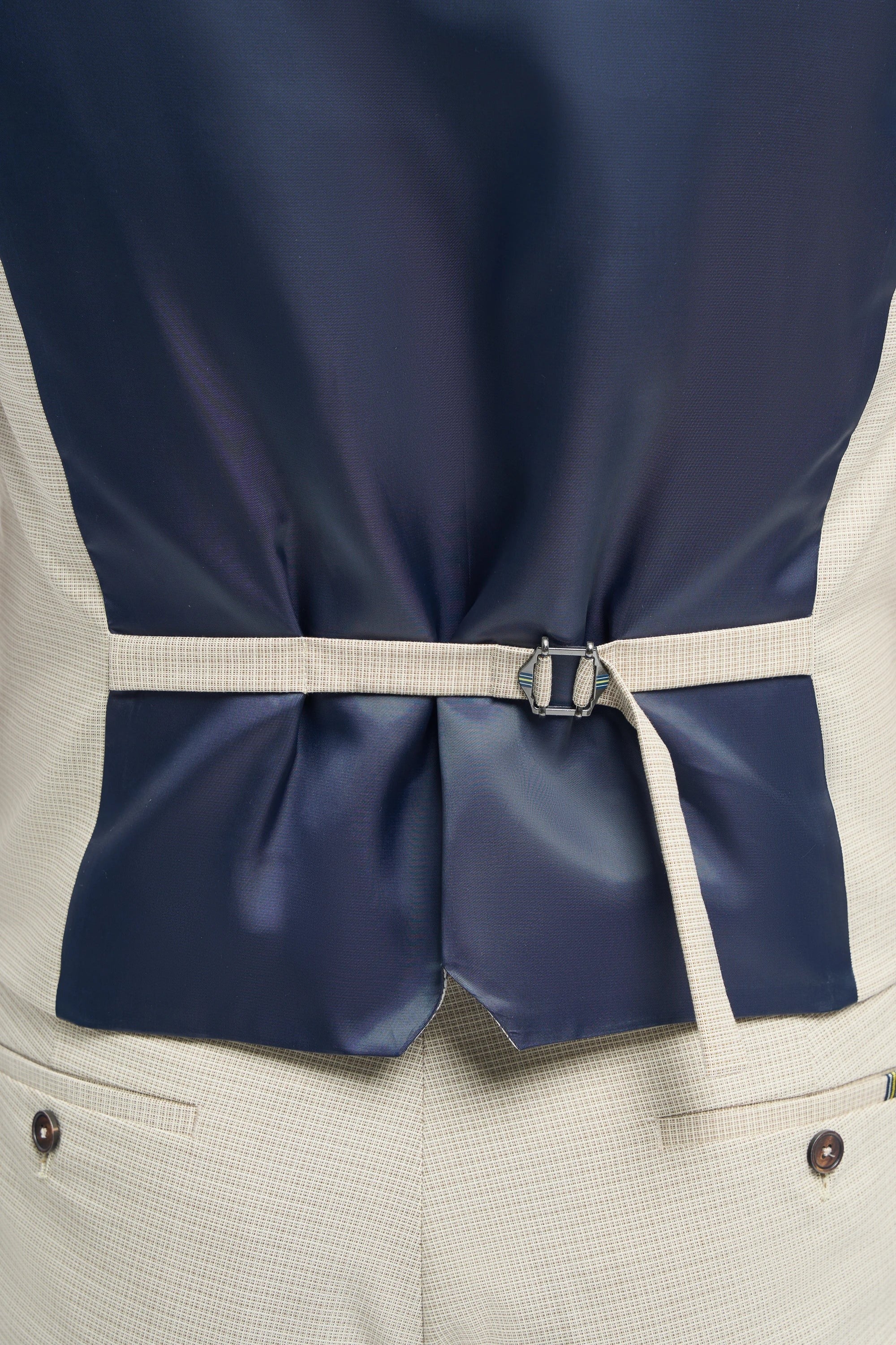 Hampton - Terno masculino bege de 3 peças