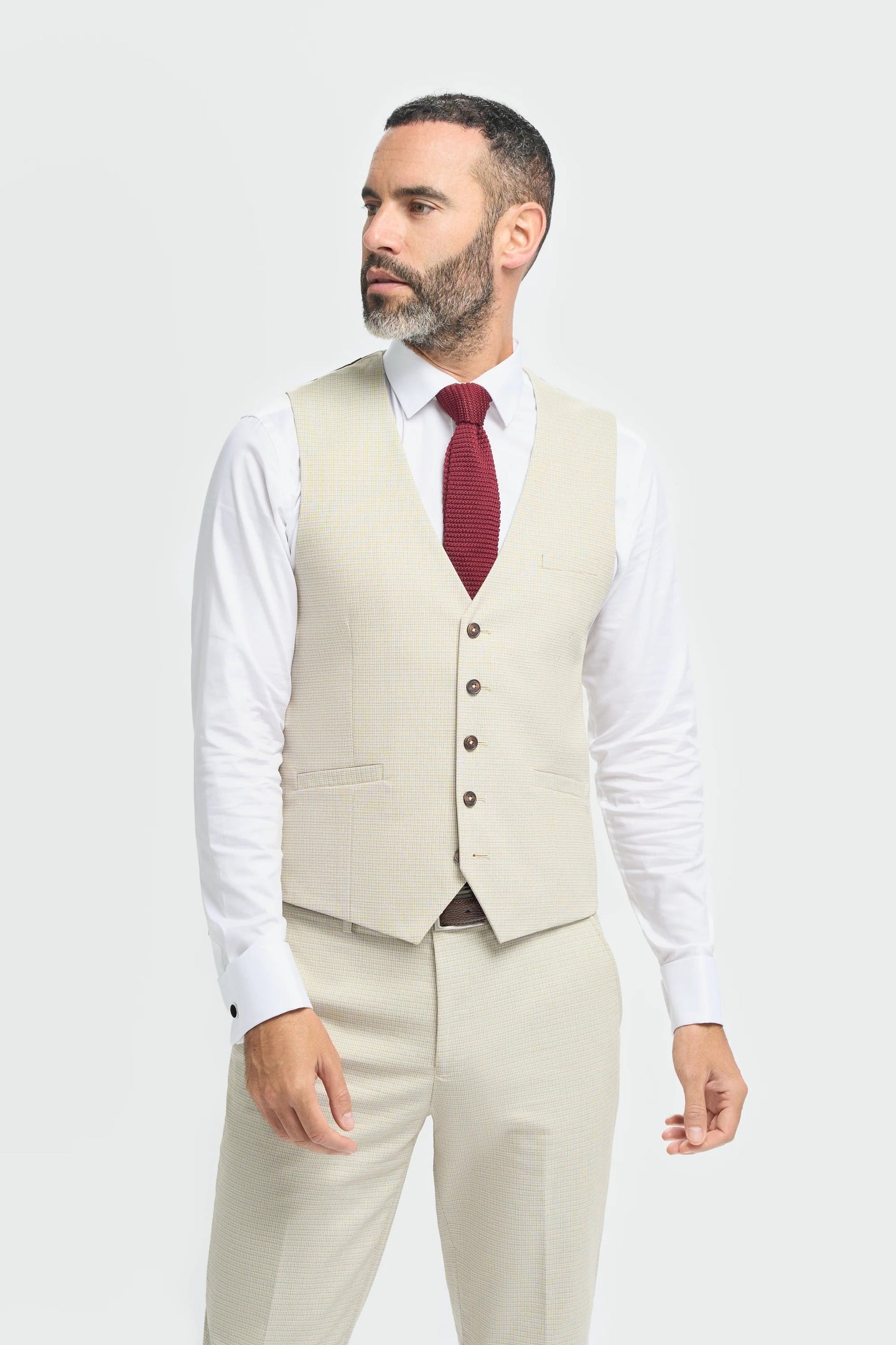 Hampton - Colete masculino bege