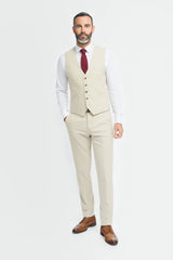 Hampton - Colete masculino bege
