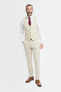 Hampton - Colete masculino bege