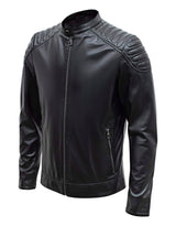 Jaqueta masculina Happy Gentleman B110 em couro legítimo preto - Corte Slim
