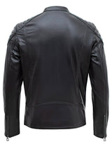 Jaqueta masculina Happy Gentleman B110 em couro legítimo preto - Corte Slim