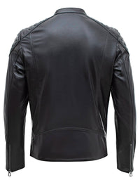 Jaqueta masculina Happy Gentleman B110 em couro legítimo preto - Corte Slim