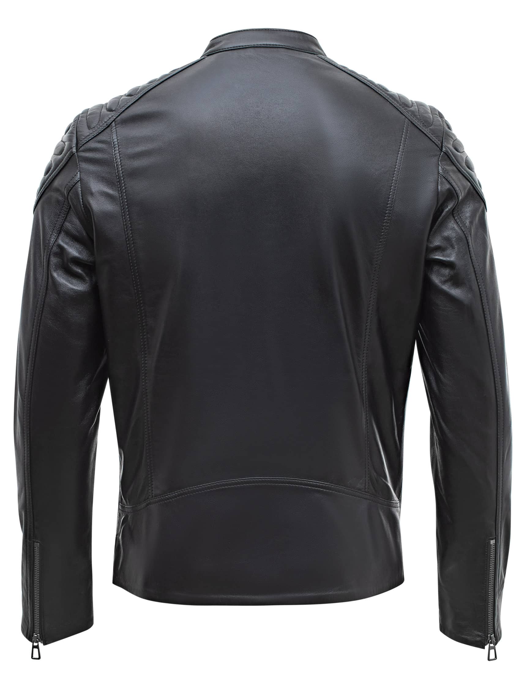 Jaqueta masculina Happy Gentleman B110 em couro legítimo preto - Corte Slim
